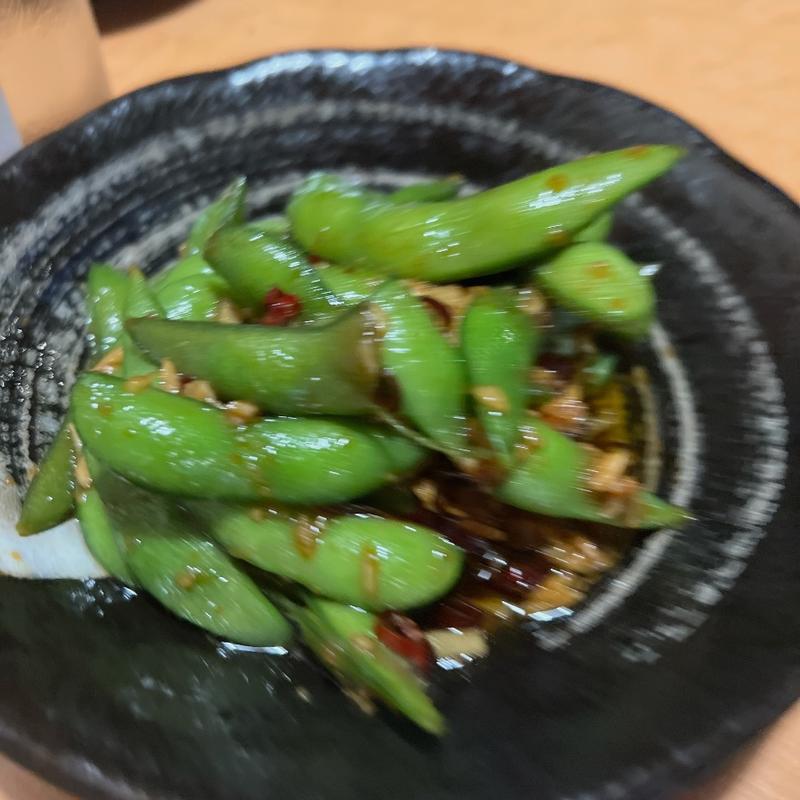 枝豆アヒージョ(居酒屋 楽笑)