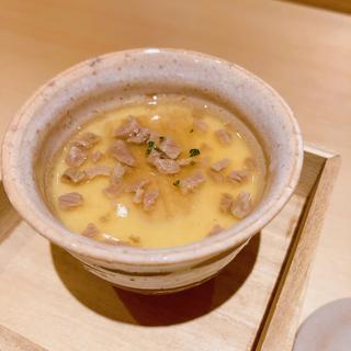 穴子の茶碗蒸し（弥山コース）(大衆牛肉割烹 初代醸造)