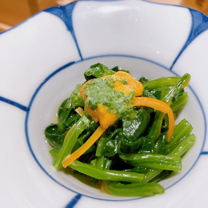 冷製ウニホーレン（弥山コース）(大衆牛肉割烹 初代醸造)