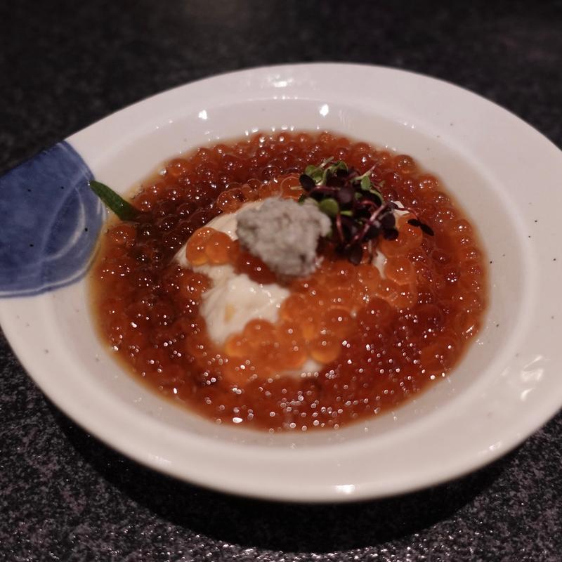 生湯葉いくらがけ(SAKABAR 笑)