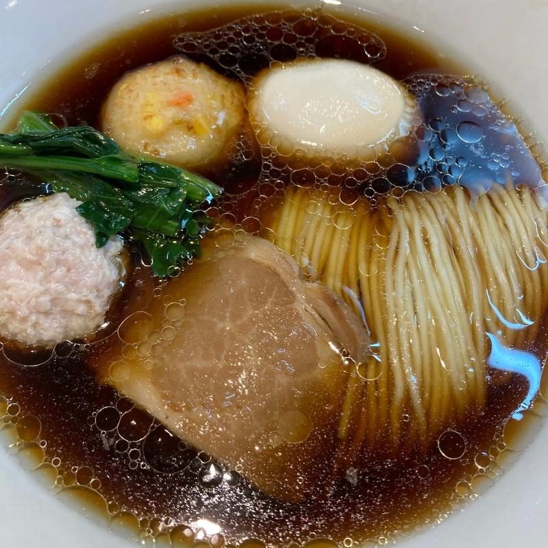 味玉醤油　中華そば(猫と月 Chan mie noodles)