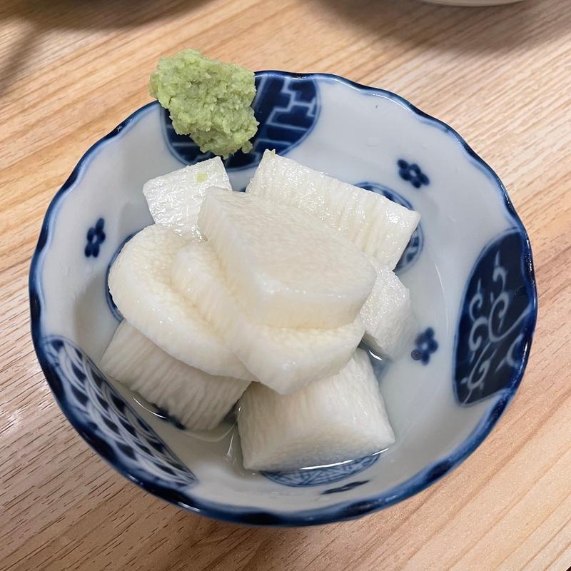 長芋わさび漬け(大衆酒場 酒呑んで飯食って蛙之介 溝の口店)
