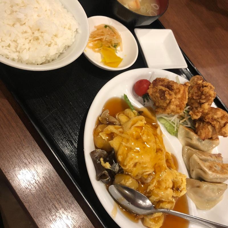特選プレート定食B(餃子館)