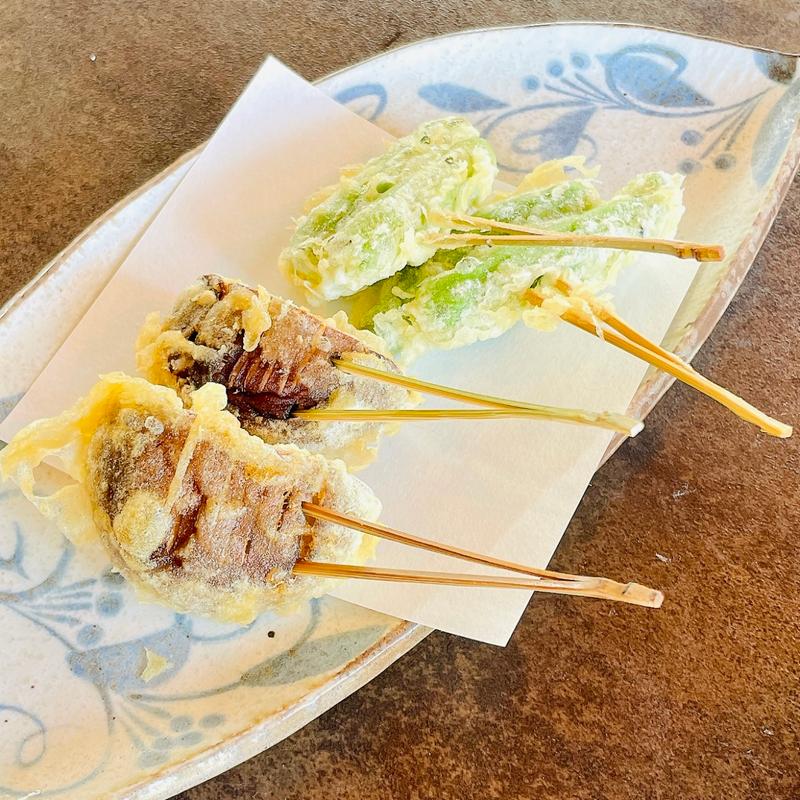 野菜天　しいたけ・ししとう(WABAR FUTAKOTAMAGAWA)