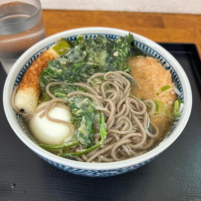 蕎麦 春菊天 コロッケ ゆでたまご(立喰そば 大むら)