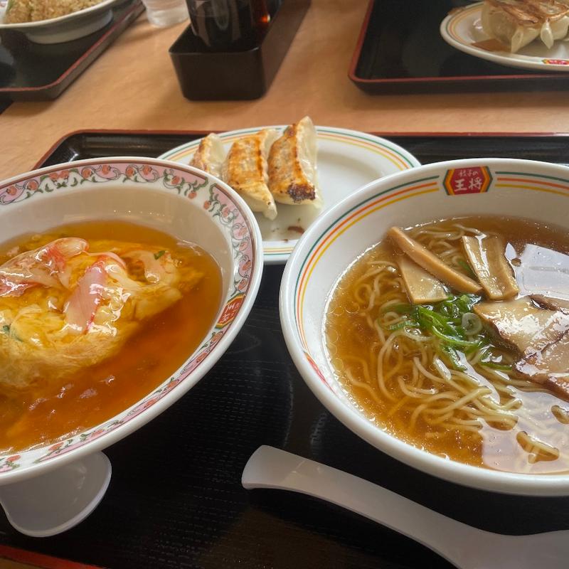 天津飯セット(餃子の王将 大蔵谷店)