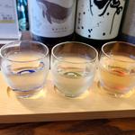 日本酒飲み比べセット(日本酒と鮨 鎌倉 酔酔)