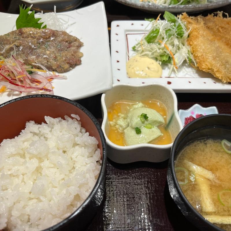 あじフライ定食(さんが郷土料理 こっから)