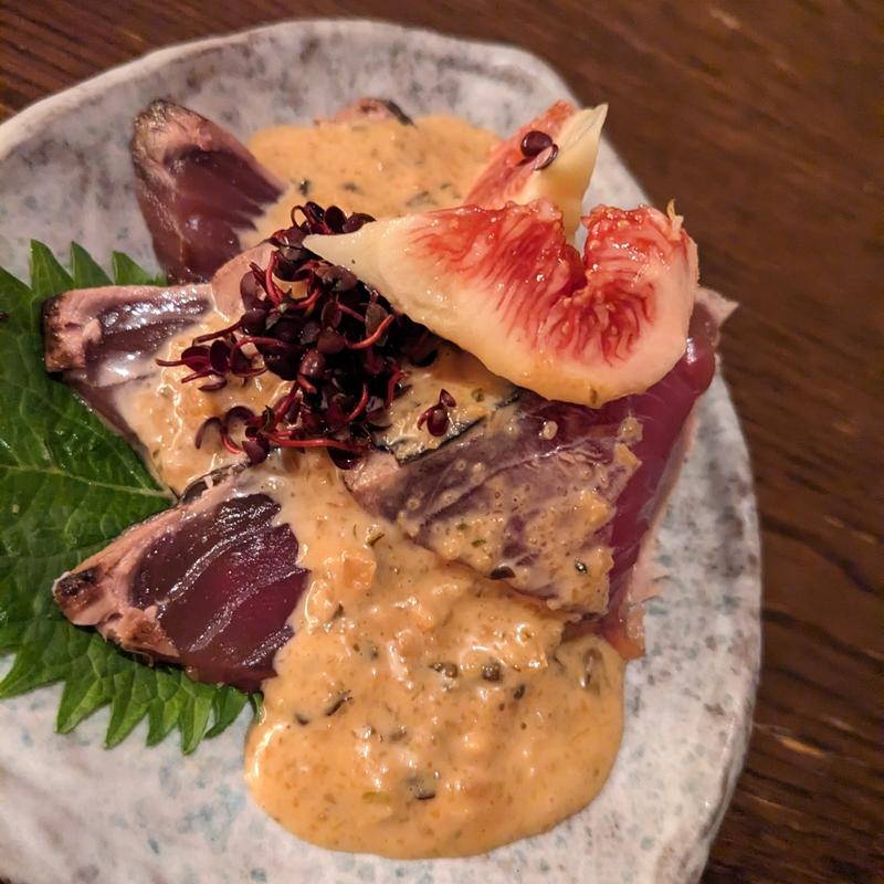 戻り鰹の紫蘇もろみタルタル(小割烹おはし 渋谷)