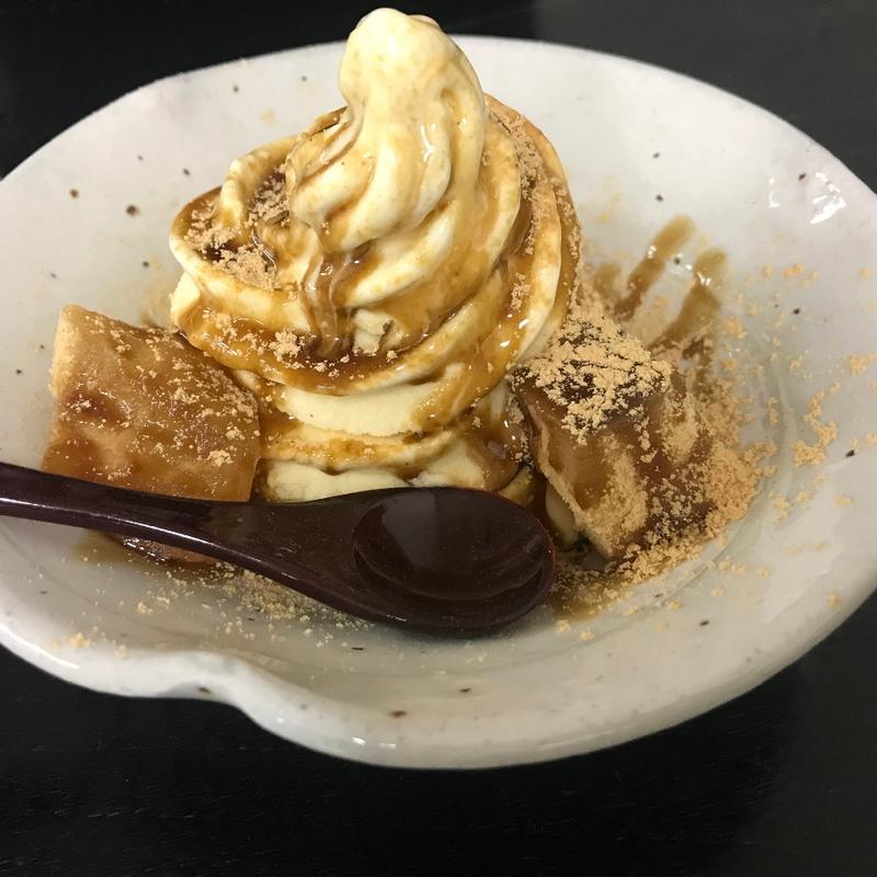黒蜜ときな粉のソフトクリーム(みはらし亭 )