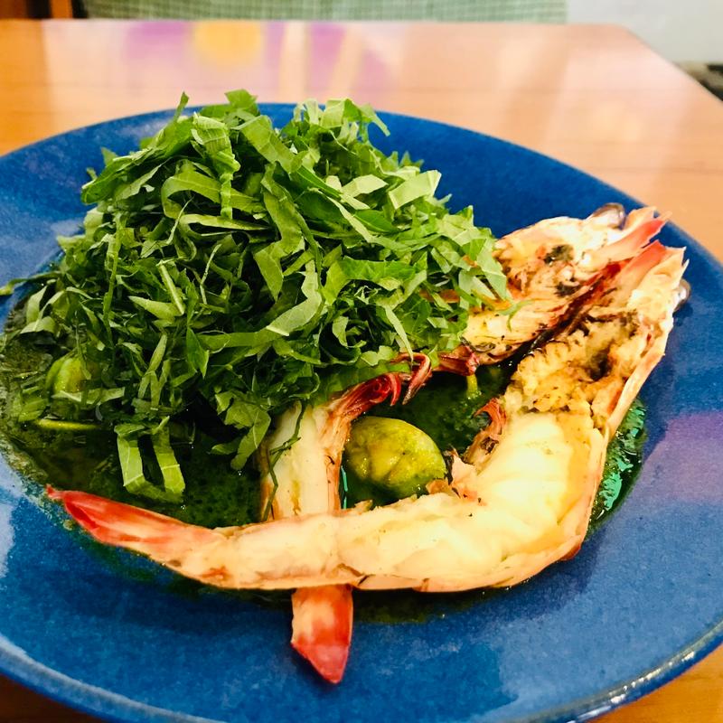 有頭大海老の大葉ジェノベーゼ(ダイニングバー・ファットマム（FAT MAM）)