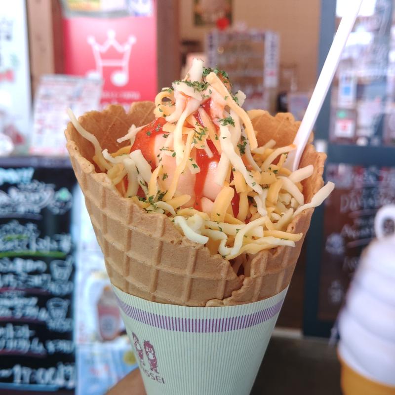 石巻トマトソフトのピザソフト(Tomaberry 上品の郷店)