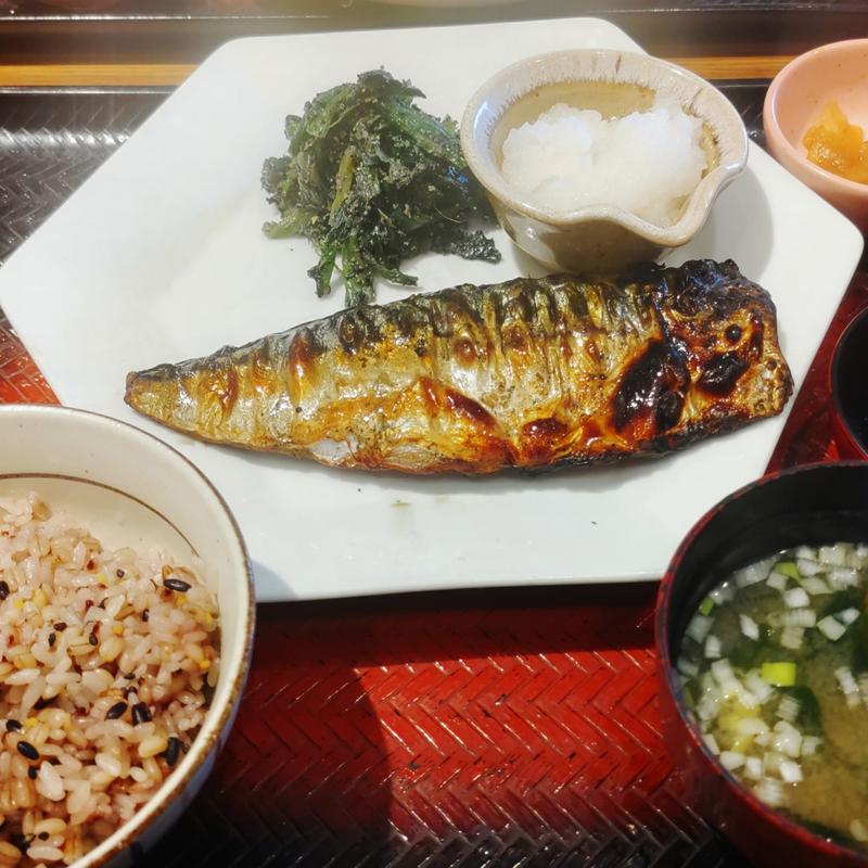 さばの炭火焼定食(大戸屋ごはん処 上野公園店)