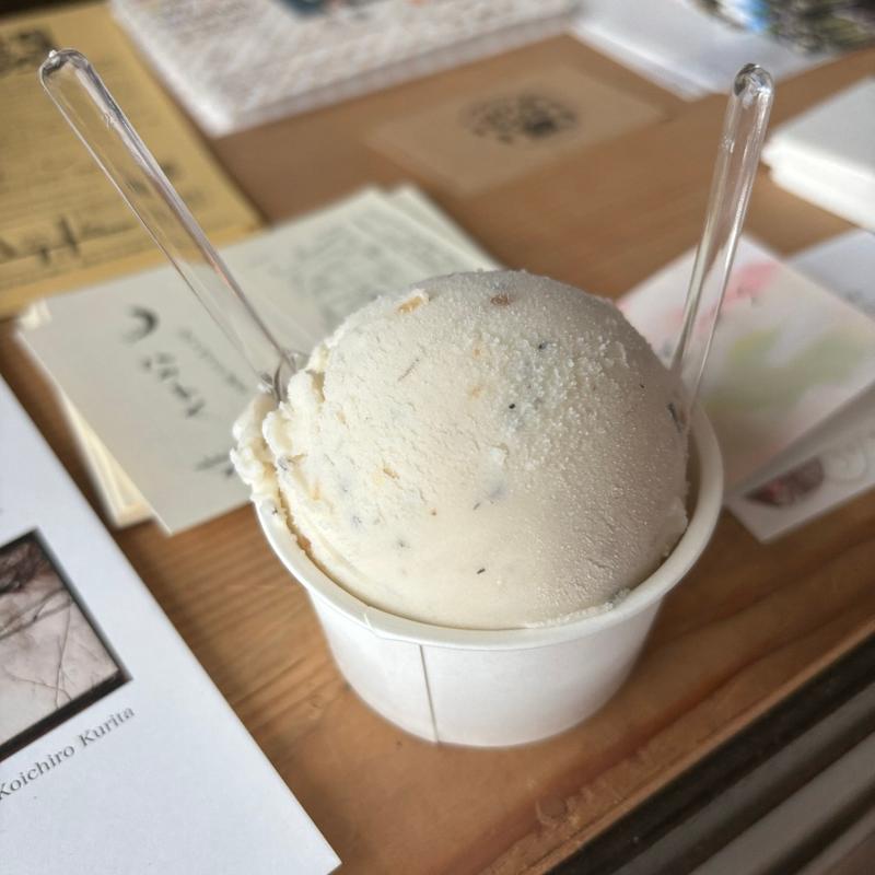 丹波の黒枝豆ジェラート(薪窯ピザ&ジェラート オモト)