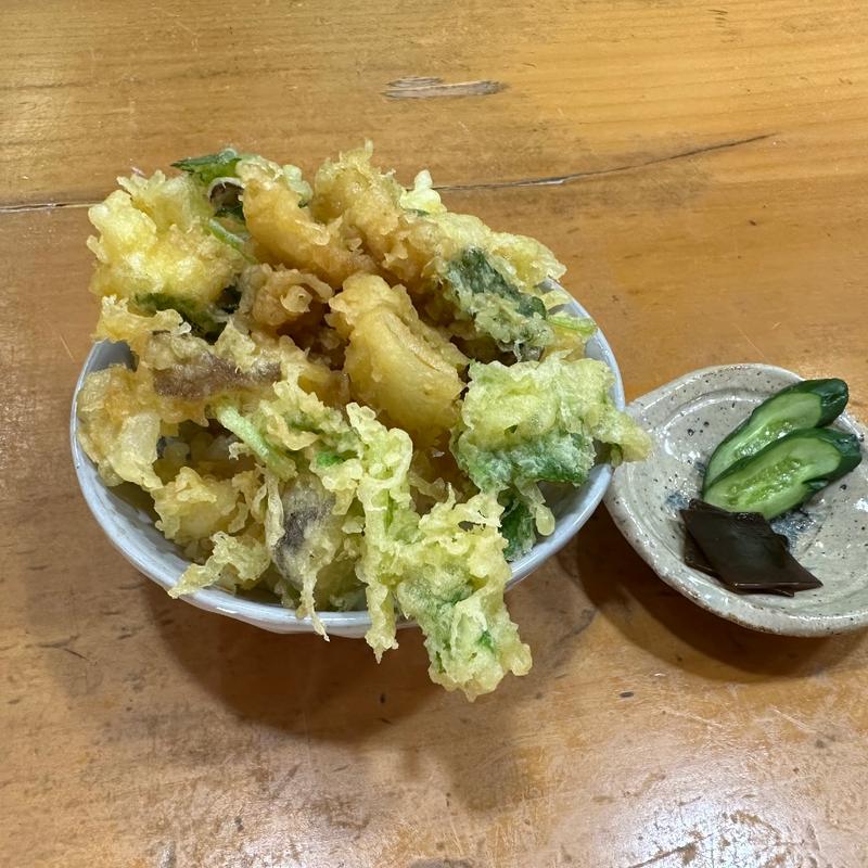 かき揚げ丼(そば処　まえの)