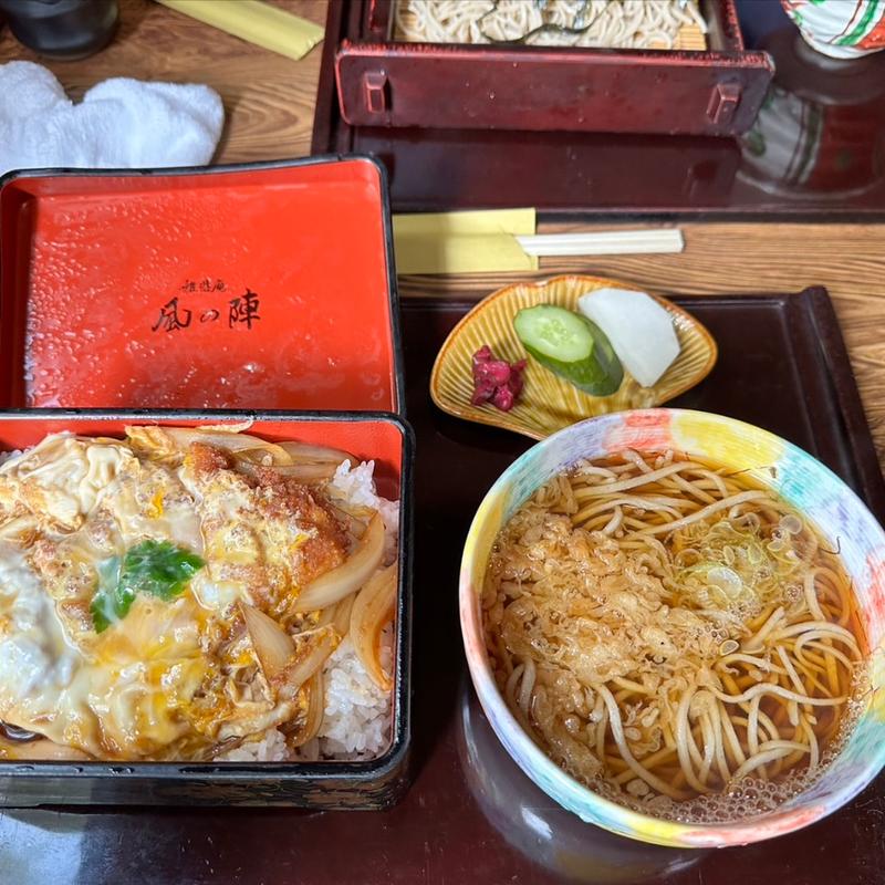 カツ重ミニそばセット(手打ち蕎麦 雅遊庵 風の陣)