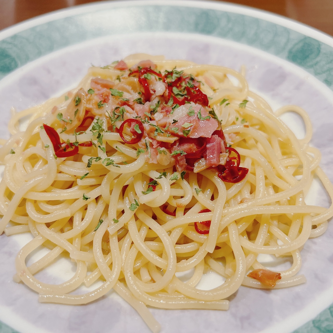 ローストしたベーコンのペペロンチーノ(鎌倉パスタ イオンモール木更津