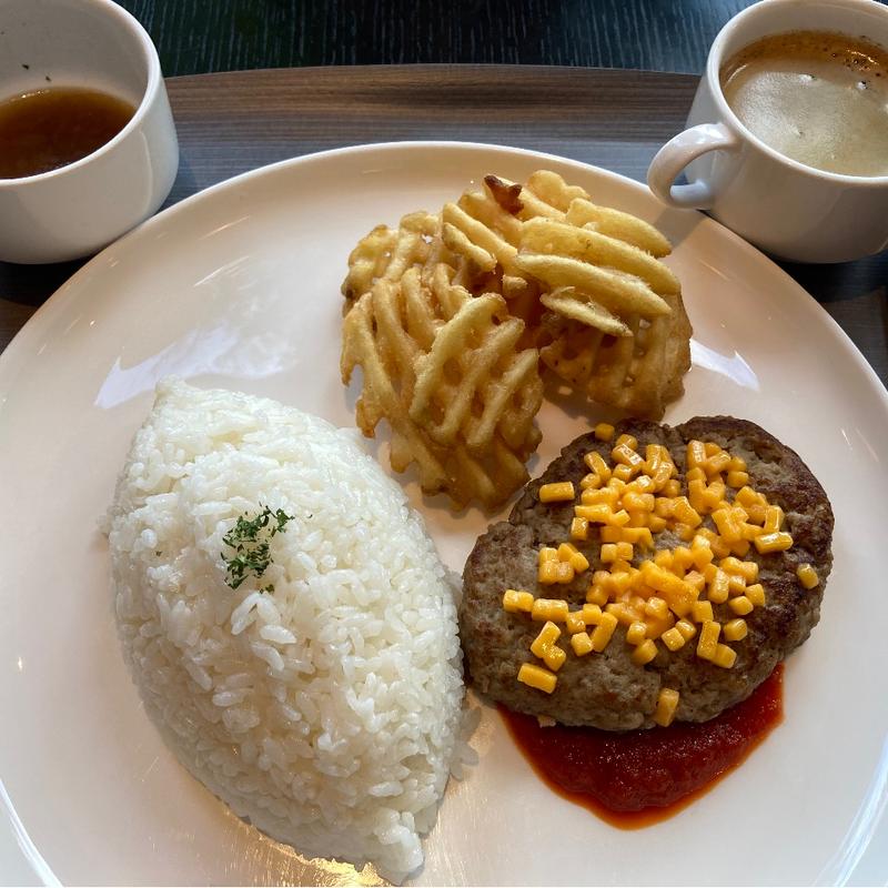 ランチセット　ハンバーグ(and which?)