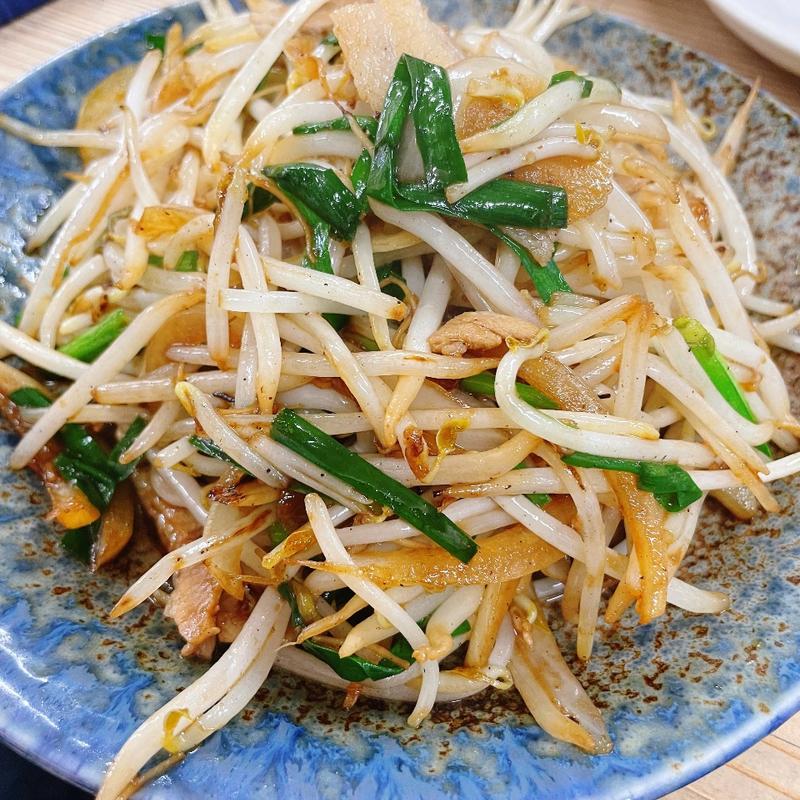 豚ニラもやし炒め(尾道大衆食堂せと)