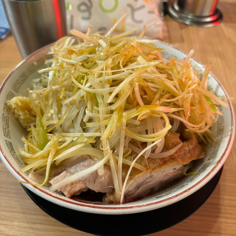 ミニラーメン少し野菜アブラあれ白髪ネギ(豚山 東京ラーメン横丁店)
