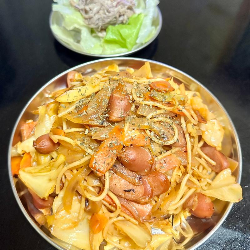 ナポリタン&オニオンサラダ(ベルクス 東墨田店)