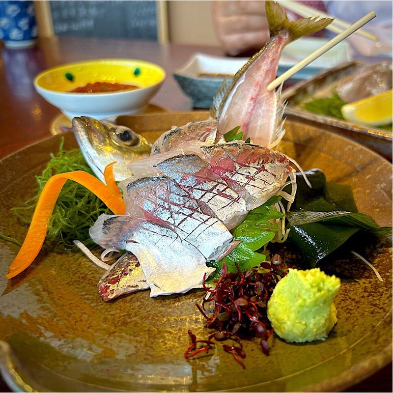 活あじ刺身(弁天島 山本亭 （ベンテンジマヤマモトテイ）)