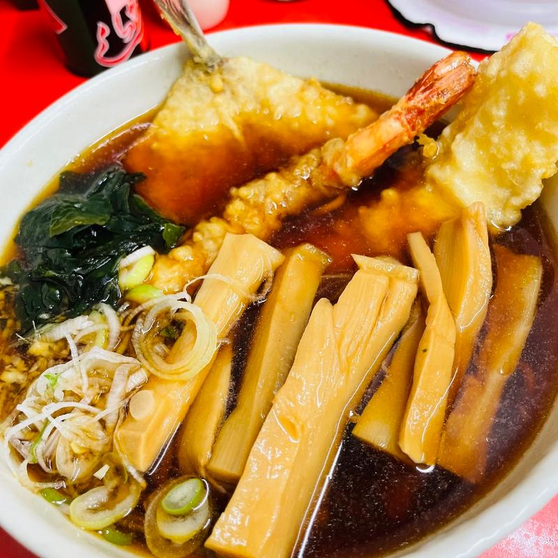 極太メンマそば(鶏だし そば うどん 三丁目 立)