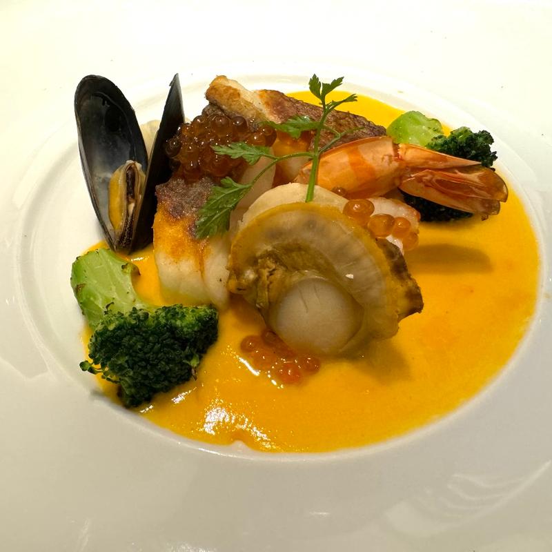 白身魚と魚介のグリル　雲丹ソース(ベーカリーレストランサンマルク コピス吉祥寺店)