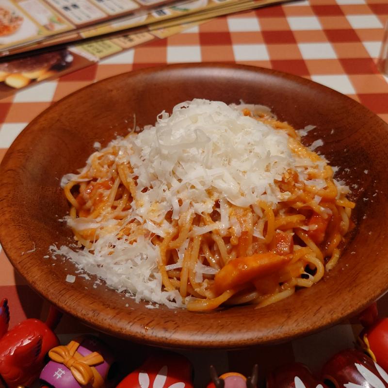 たっぷりペコリーノチーズのパルマ風スパゲティ国産パンチェッタ(サイゼリヤ 郡山芳賀店 )