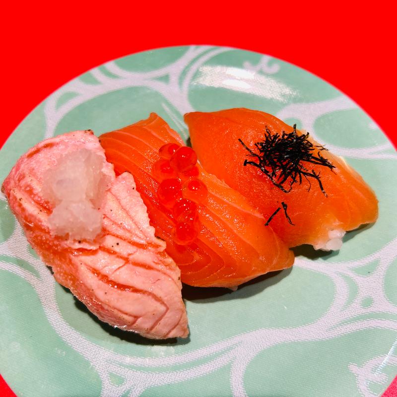サーモン三昧(まわらない回転寿司 きんが)