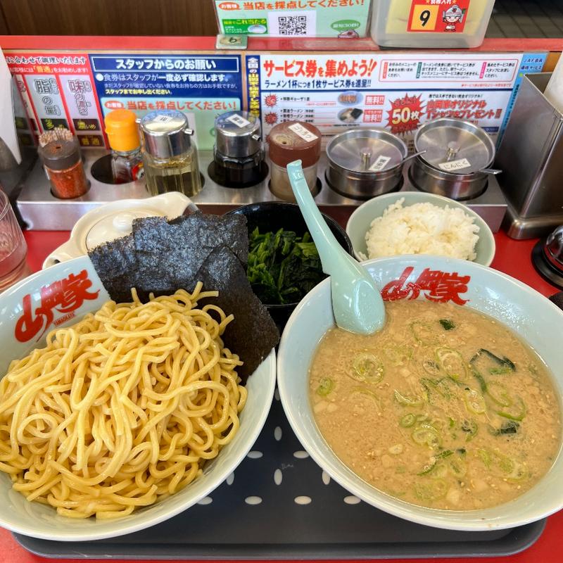 醤油つけ麺　中盛(ラーメン山岡家 越谷レイクタウン店)