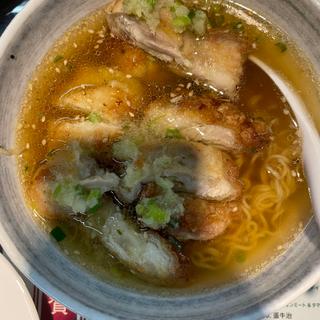 生姜ネギチキン（スープ麺）(香港贊記茶餐廳飯田橋店(ホンコンチャンキチャチャンテン))