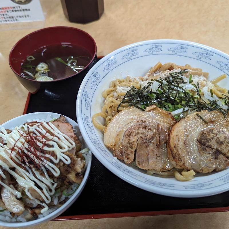 煮干し油そば　太麺（普通）(中華そば雲ノ糸 酒田店)