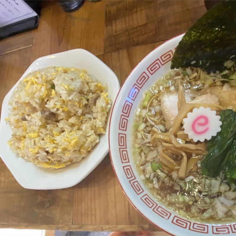 炒飯＋半中華そばセット(傳吉食堂)