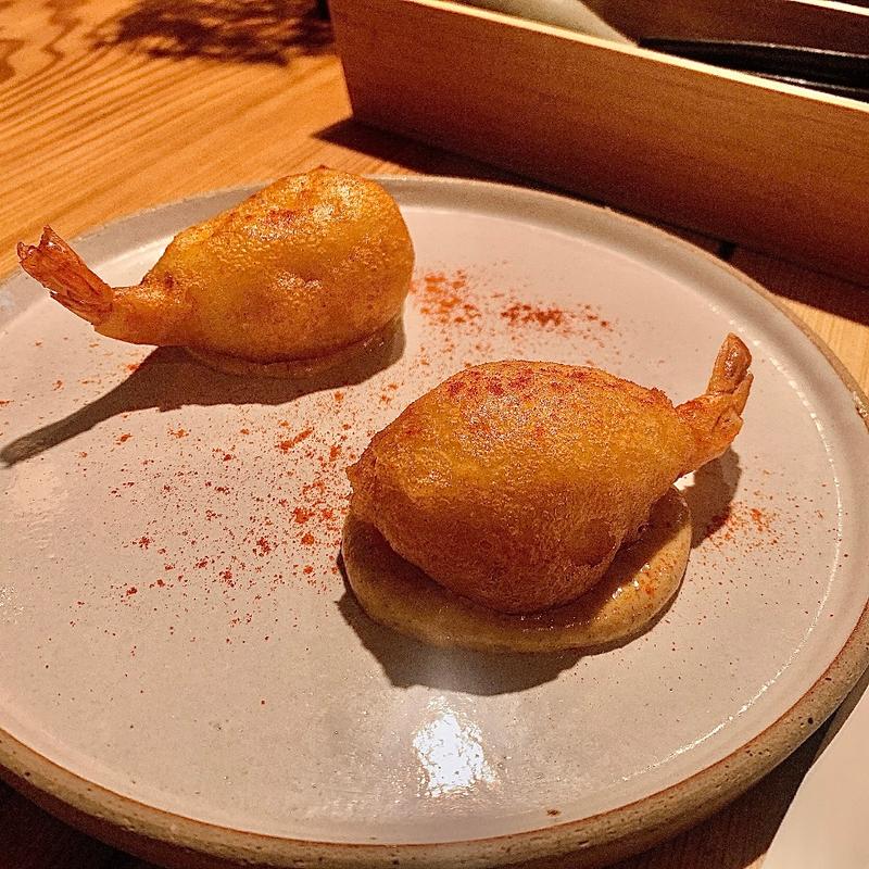 天ぷら　海老(天ぷらと白ワイン テンキ)