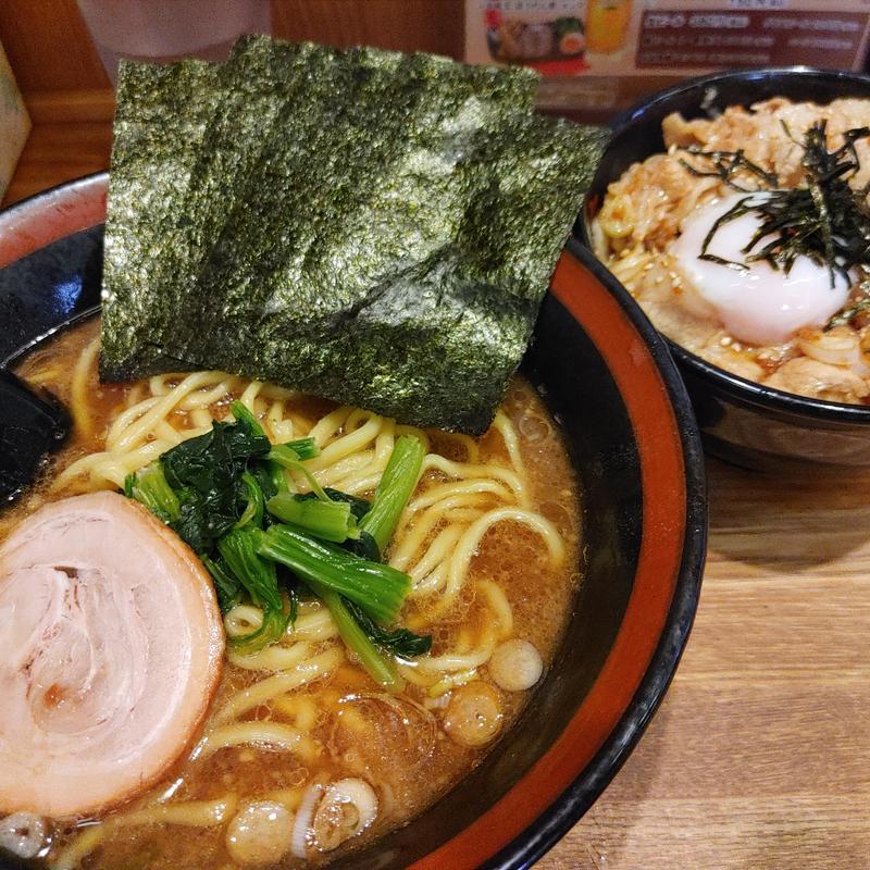 豚丼セット 温玉付(せい家 下総中山店)