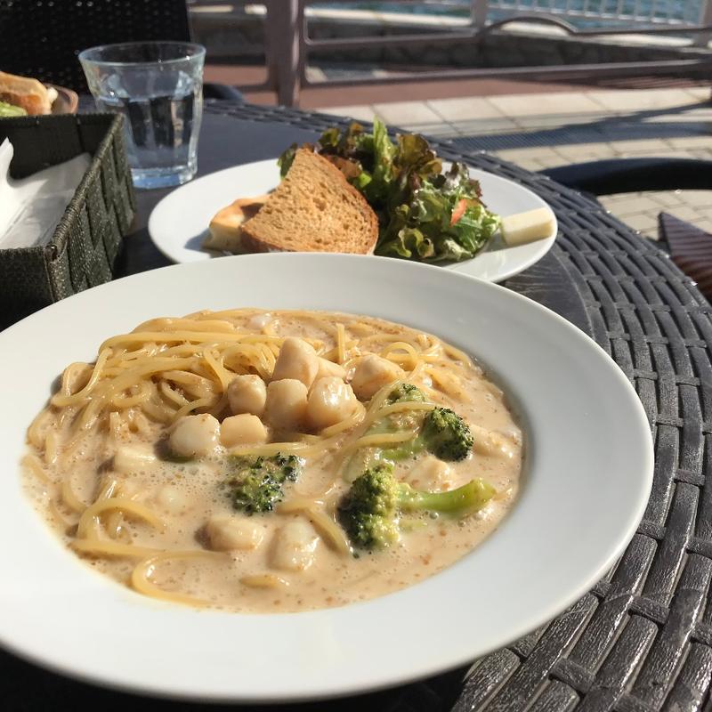 ホタテバター胡麻だれスパゲティランチセット(feel dining cafe & sea)