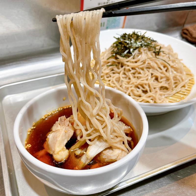 鶏ねぎつけそば(立ちそばWARABI)