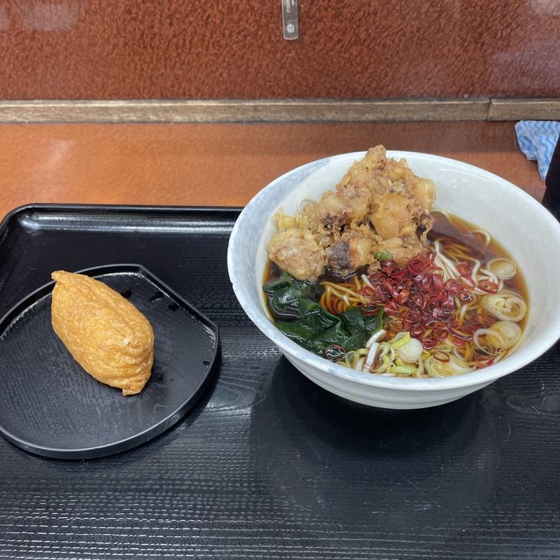 ゲソ天そば　いなり(みのがさ神田和泉町店)