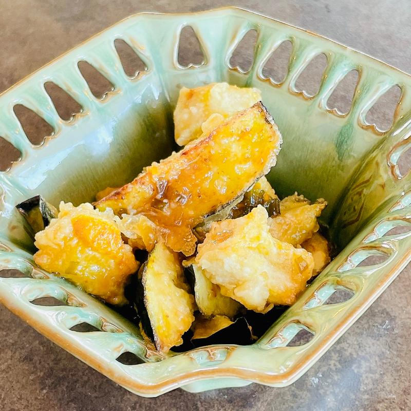 茄子と生麩の柚子味噌和え(WABAR FUTAKOTAMAGAWA)