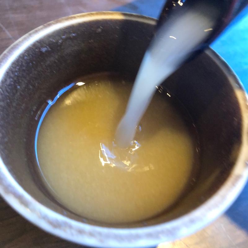 蕎麦湯(地鶏めん棒 玉川)