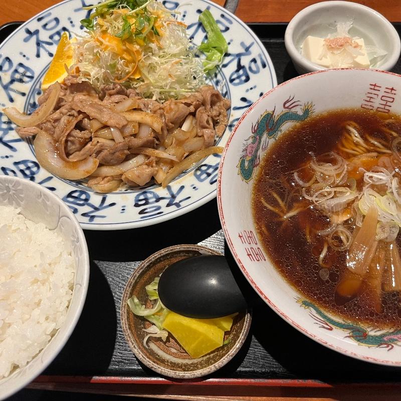 焼肉定食と半ラーメンセット(よさこい )