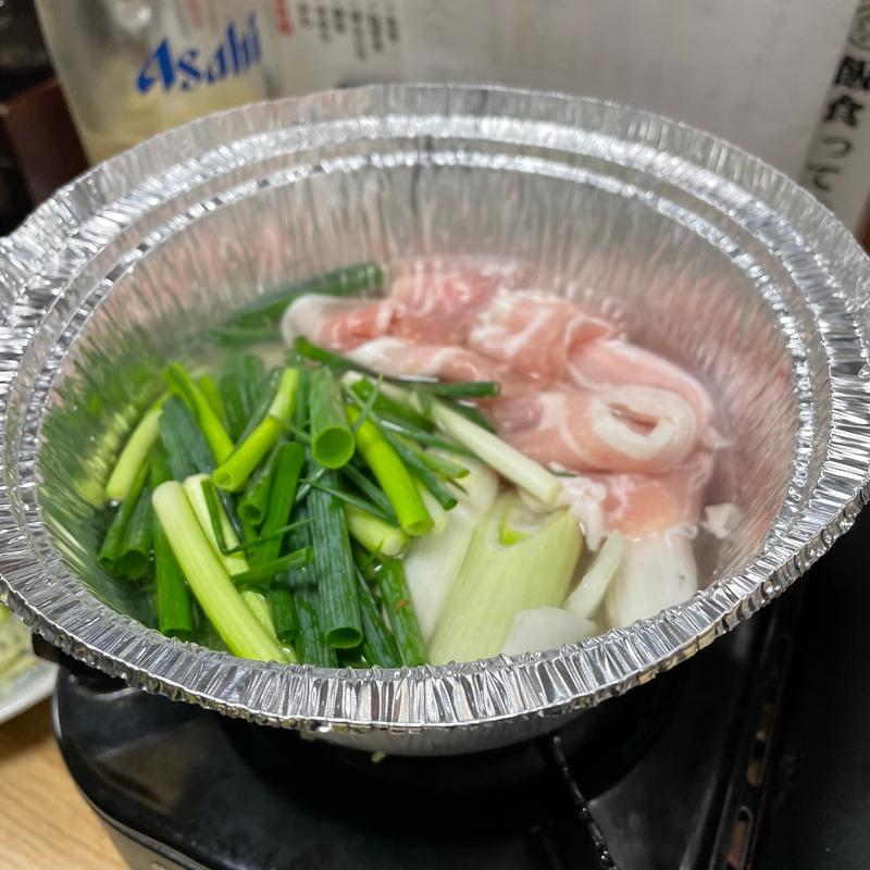 豚ネギ鍋(大衆酒場 酒呑んで飯食って蛙之介 溝の口店)