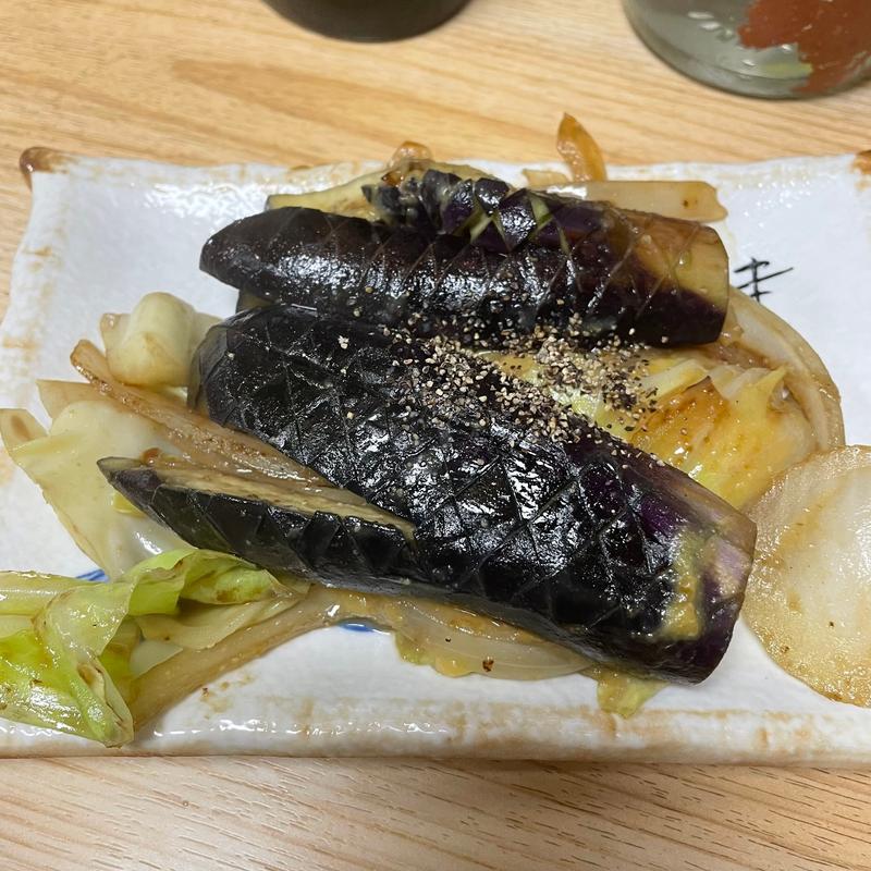 茄子みそ炒め(大衆酒場 酒呑んで飯食って蛙之介 溝の口店)