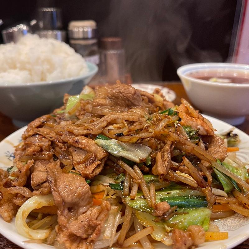 肉野菜炒めライス　大盛り(栄華)