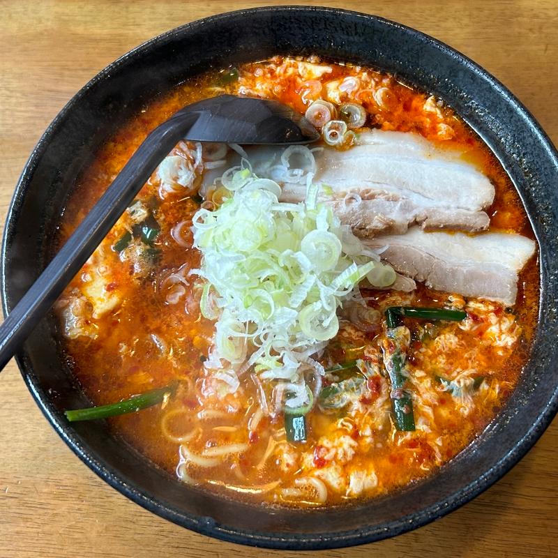 にんにく旨辛卵とじらーめん（中辛）(にら壱 （にらいち）)