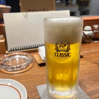 サッポロクラシック生ビール(鉄板焼 工藤)