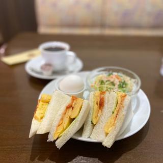 モーニングサービス玉子焼きサンド(ホットコーヒー)(カフェ  モンツァ)