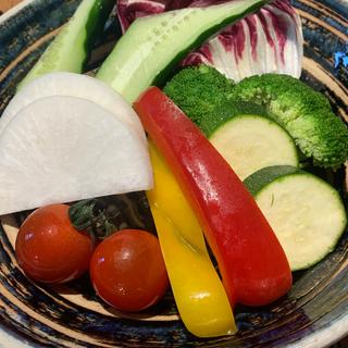 旬の野菜盛り(田町 そばまえ bymoto)