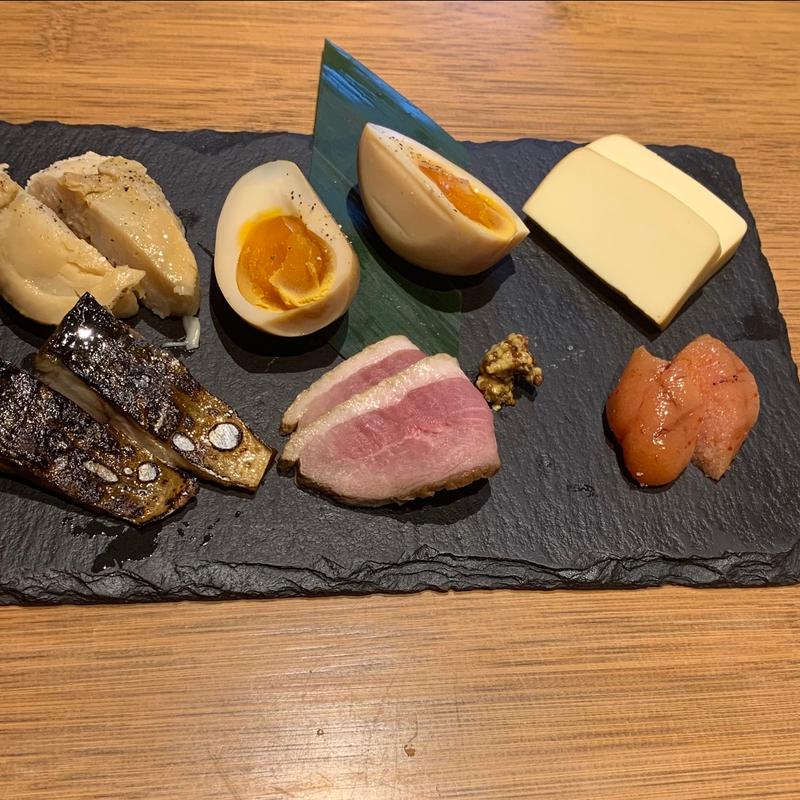 燻製全部盛り(田町 そばまえ bymoto)